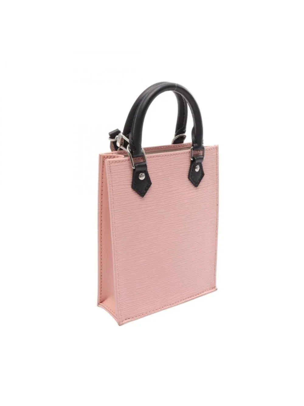 Louis Vuitton Petite Sac Plat 2-Way Rose Ballerina Leather Handbag